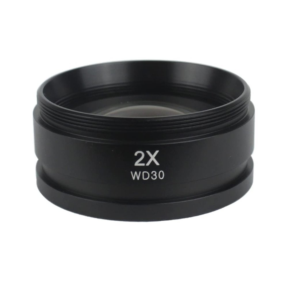 Microscope Kit Microscope Auxiliary Barlow Lens Big Attachment Objective Lens- WD165 WD30 0.5X 1.0X 0.7X 2.0X Assisted Auxiliary Industry Video Microscope Objectives Len Microscope Accessoires Barlow