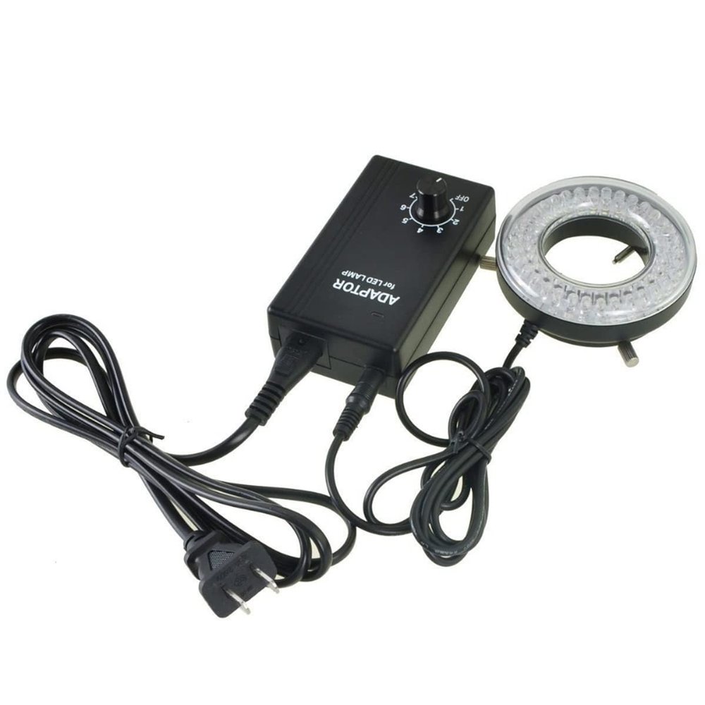 JOEBO Microscope Kit 64-LED Microscope LED Ring Light with Adapter LED-64-ZK Microscope Lens Adapters