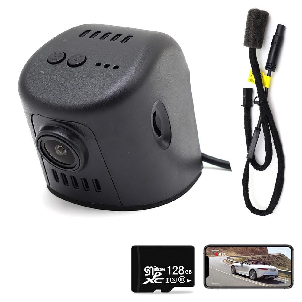 AutoBora Car Video Recorder Night Vision UHD 4K 2160P DVR Dash Cam Camera for Porsche Panamera Cayenne Carrera Taycan 971 911 992 9Y0 (128GB, Front 4K 2160P)