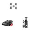 CAMVATE 5 Pieces 1/4"-20 Female to 3/8"-16 Male + Light Stand Mount + Quick Release Base Plate view 1