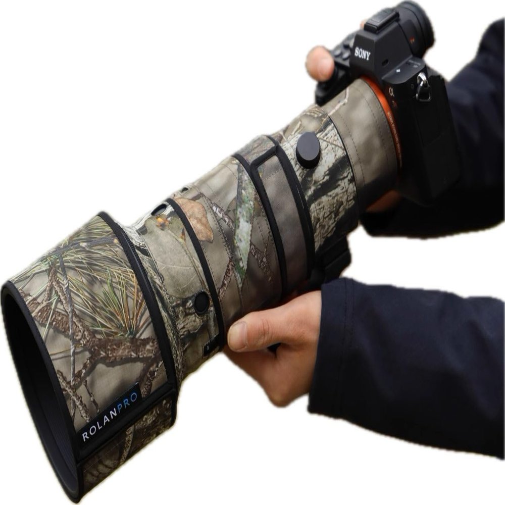 ROLANPRO Camouflage Lens Cover for Sigma 500mm F5.6 DG DN OS Sports E Mount Lens Protection Sleeve Case Raincover-#23 Brown Jungle camo Waterproof