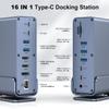 USB C Docking Station Triple Display Dual HDMI + DP for Windows and Mac, Universal 10Gbps USB C Laptop Docking Station with 2 HDMI+ Display, Gigabit Ethernet, 7 USB Ports, 100W PD, SD/TF, 3.5 mm Audio view 2