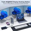 USB C Docking Station Triple Display Dual HDMI + DP for Windows and Mac, Universal 10Gbps USB C Laptop Docking Station with 2 HDMI+ Display, Gigabit Ethernet, 7 USB Ports, 100W PD, SD/TF, 3.5 mm Audio view 4