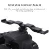 MUNEFE Cold Shoe Extension Mot, iversal Cold Shoe Extension Bracket, Aluminum Alloy Dual Straiht Mot Flash Bracket for Camera Microph view 4