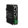 Elenzk 5G PoE Injector - Industrial 5 Gigabit IEEE802.3 at 30W Hardened POE Adapter with 12-48V DC Input DIN- Rail, IP40 Aluminum Case, for 5G Router/AP/Extender view 1