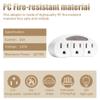 3-Prong 3-Outlet Plug Wall Mount Extender 3 Pack, 3-Prong to 3-Prong 3 Side Outlet Plug Splitter Converter, Multi Plug Outlet Spaced Adapter with Light-Sensing/Warm Night Light, ETL Listed, White view 3