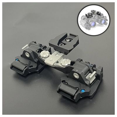 SUZLAZYR PVS-14 Light Weight Dual Tube Mounting System, Binocular Bridge NVG Mount, Night Vision Goggles Night Vision Adapter for PVS 14 Night Vision Monocular or Binocular,Black