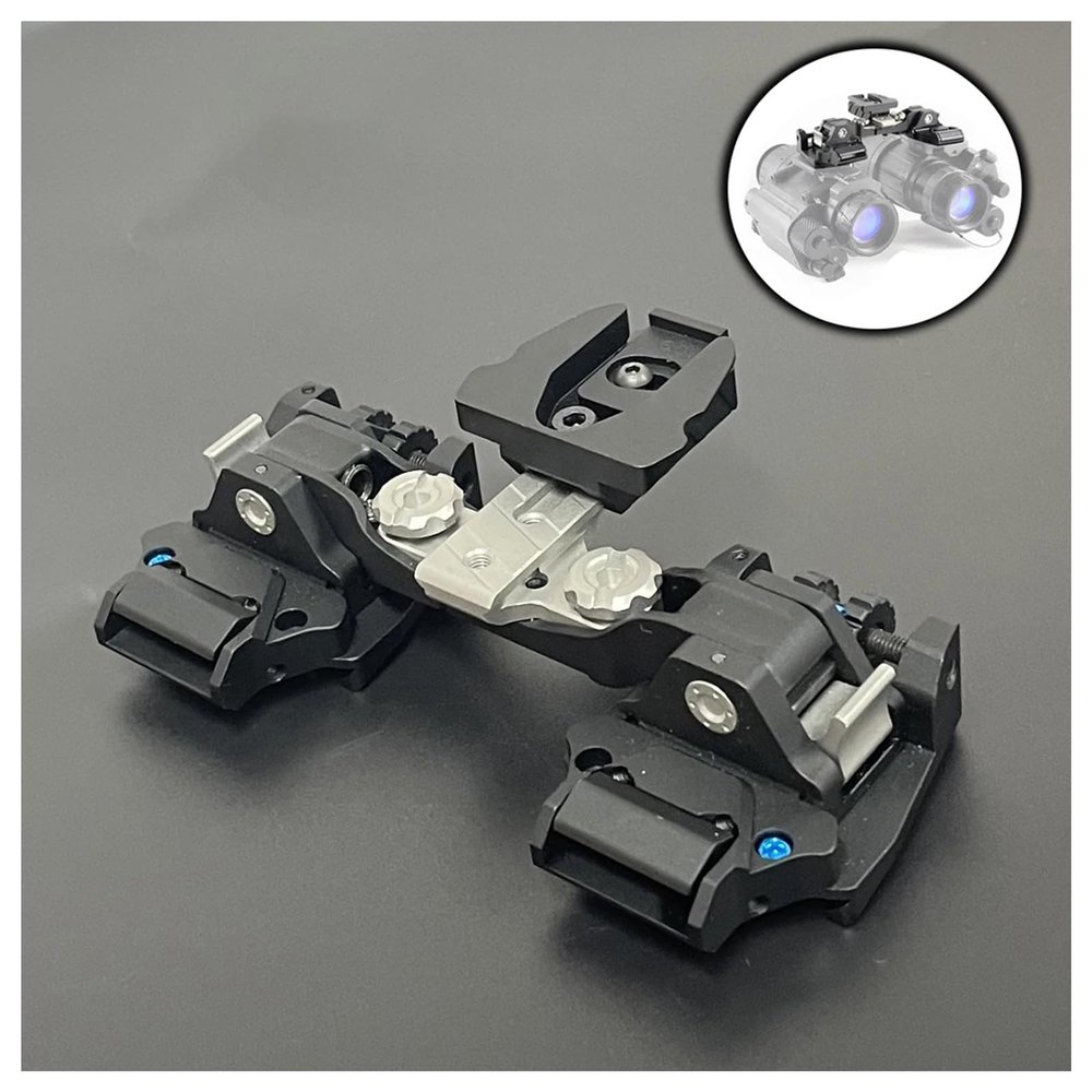SUZLAZYR PVS-14 Light Weight Dual Tube Mounting System, Binocular Bridge NVG Mount, Night Vision Goggles Night Vision Adapter for PVS 14 Night Vision Monocular or Binocular,Black