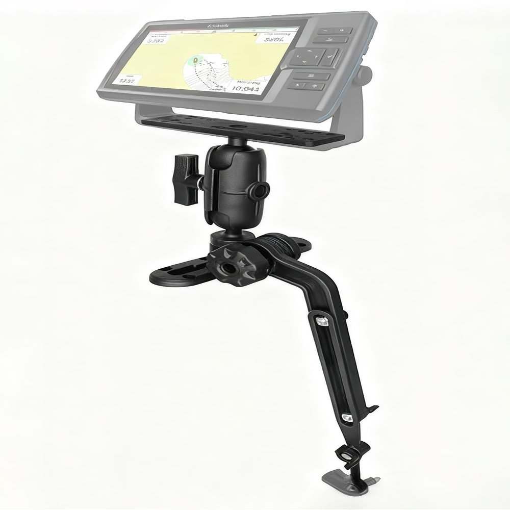 Strg Kayak Fish Finder Mount, Fish Finder Transducer Mount with Rectangle Plate and Transducer Arm Boat Marine Electronic Mounts Compatible with Garmin, Lowrance and More Fish Finders