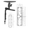 Strg Fish Finder Mount for Kayak, Fish Finder Transducer Mount with Rectangle Plate and Transducer Arm Boat Marine Electronic Mounts Compatible with Garmin, Lowrance and More Fish Finders view 2