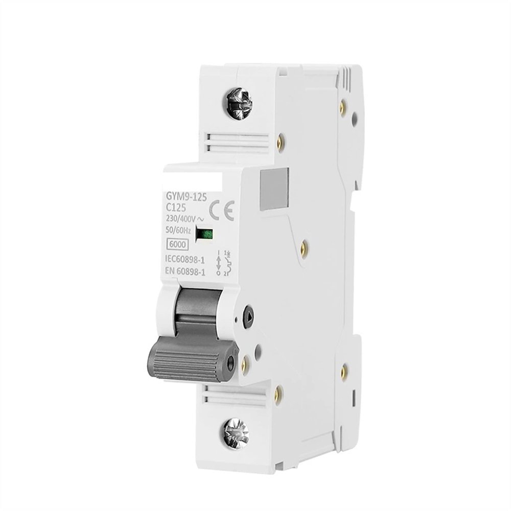 PGMTDEFXJO Circuit Breaker Gym9 Single Phase Mini Circuit Breaker Heals from 8 0a 100a 125a 1p Width 17.8mm 230/40 0V 6ka (Color : 125a, Size : 1 Pole C Curve)