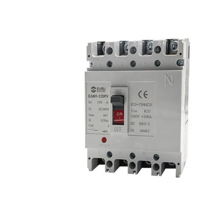 PGMTDEFXJO 4P DC1000V 63-1250A DC Solar Molded Case Circuit Breaker MCCB Overload Protection Switch Protector for Solar Photovoltaic PV (Color : 200a, Size : 4P DC1000V)