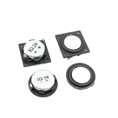 WENBIXIA 2pcs 1 Inch 28mm Woofer Speaker 4OHM 3W 8 ohm 8R 2W Magnet Full Range Speaker Bass Audio Round Square Loudspeaker (Color : 3W 4 ohm 28MM)