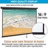 Smartxchoices 80" 16:9 HD Manual Projector Screen with Auto Lock Anti-Crease Home Theater Office Wall Mounted Ceiling Pull Down Projection 1.1 Gain Matte Black, View Size: 72 x 40 inches view 4
