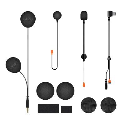 Fodsports High Resolution Sound Quality Speakers Headphone Cable, Only for FX8 PRO Motorcycles Bluetooth Intercom Accessories Kit (Boom Microphone and Button Microphone)