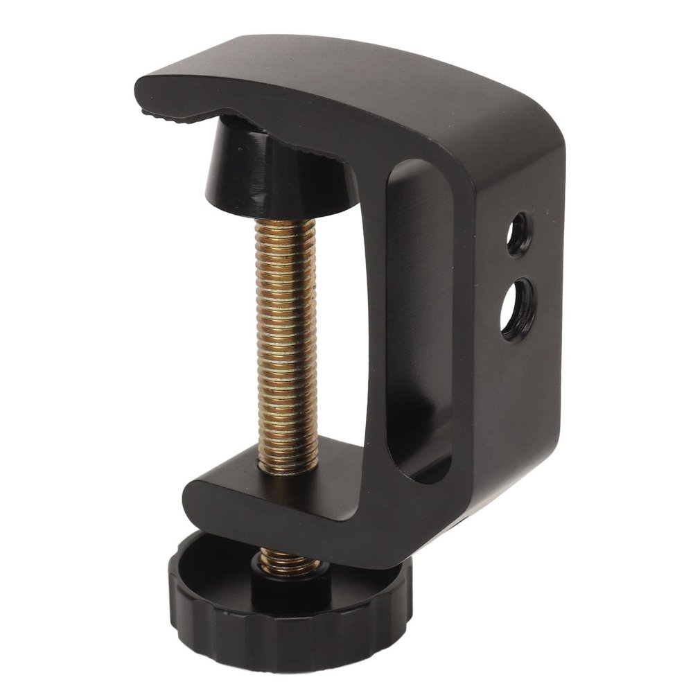 Vvikizy Photography C Clamp Aluminium Alloy Desktop Mount Holder C Clamp with 1/4in and 3/8in Thread Hole for Table