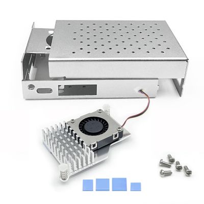 Aluminum Case for Raspberry Pi 5 with Armor Lite V5 Active Cooler Heatsink, Aluminum Alloy Case for Heatsink Raspberry Pi 5 8GB 4GB