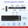 Surface Pro 8/9/X/10/11 Docking Station - Surface Pro 11 USB C Adapter Multiport Hub with 4K HDMI, Thunderbolt 4, USB 3.0, SD/TF Reader, 3.5mm Audio Surface Pro Copilot Accessories view 2