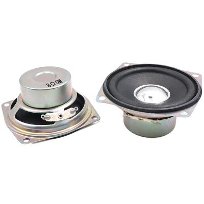 WENBIXIA 2Pcs 2.5 Inch 66MM Audio Square Speaker 38MM Magnet 8 Ohm 5W Full Range Speaker Audio Sound Amplifier Home Theater Loudspeaker