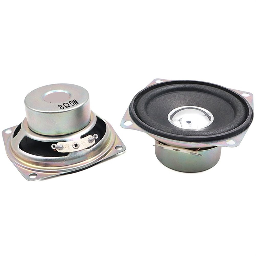 WENBIXIA 2Pcs 2.5 Inch 66MM Audio Square Speaker 38MM Magnet 8 Ohm 5W Full Range Speaker Audio Sound Amplifier Home Theater Loudspeaker