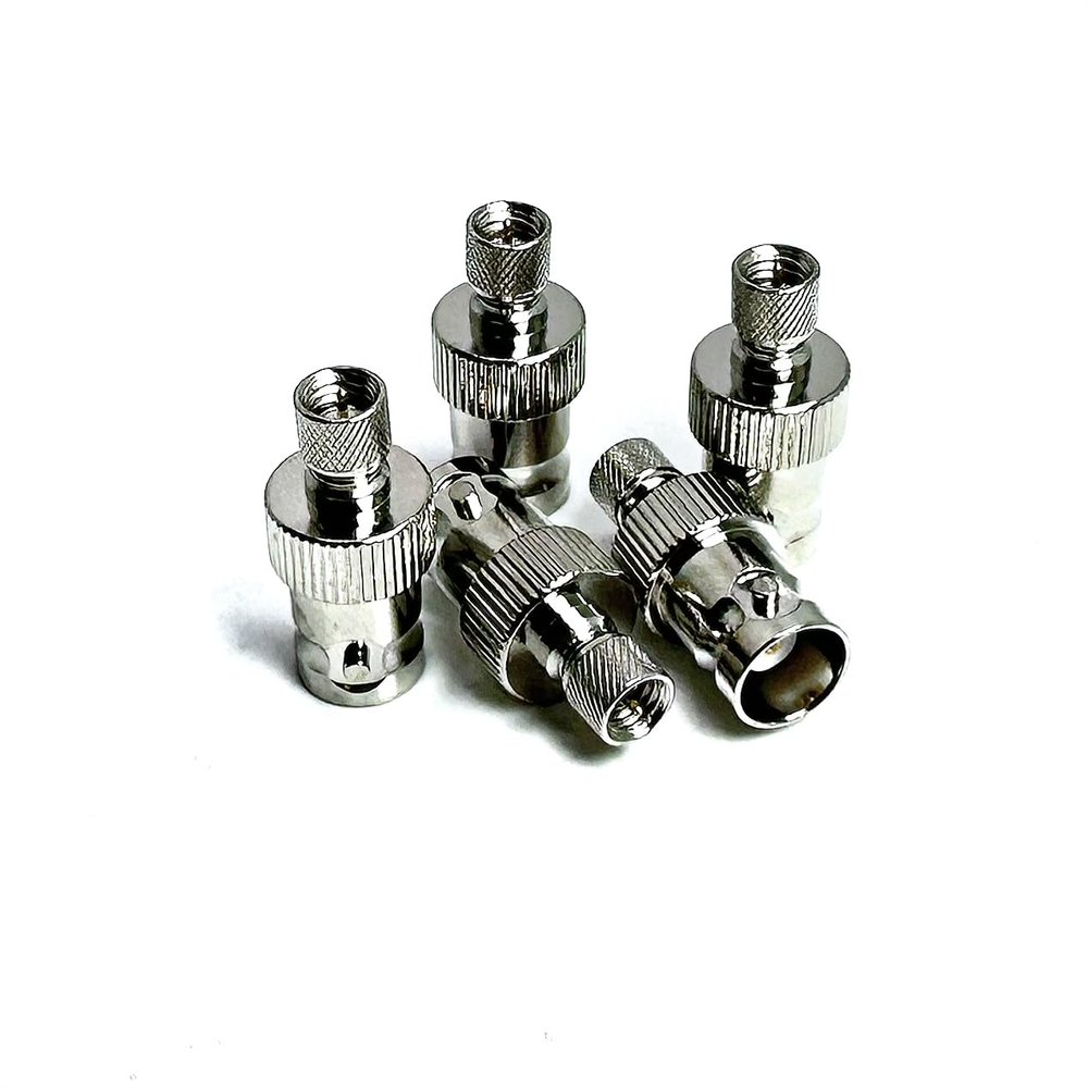 RFVOTON Connector 10-32 Male to BNC Female Coaxial Connector Low Loss RF Coax Adapter for Antennas, Wireless LAN Devices, Coaxial Cable, WiFi, Ham or Handheld Radios, Scanner, SDR Pack of 5