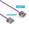 Futureonics Ultra Slim Cat6A Cable 7 FT (20 Pack) Networking, Super Slim CAT 6 Ethernet Patch Cord, 10Gigabit Super Thin RJ45 Connector Internet Cable for PC, Mac, Laptop, PS5, PS4, Xbox - Purple view 4