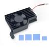 Awxlumv Active Cooler for Official Raspberry Pi 5 with 30mm PWM 4-Pin Cooling Fan Pi 5 Heatsink with Thermal Tape and Acrylic Base Plates view 2