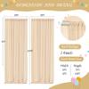 10ft x 7ft Champagne Chiffon Backdrop Curtain with Lights String for Parites Wedding Wrinkle Free Curtain Photo Backdrops Drapes for Baby Shower Birthday Party Home Decorations view 4