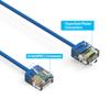 Futureonics Ultra Slim Cat6A Cable 1 FT (5 Pack) Networking, Super Slim CAT 6 Ethernet Patch Cord, 10Gigabit Super Thin RJ45 Connector Internet Cable for PC, Mac, Laptop, PS5, PS4, Xbox - Blue view 4