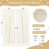 10ft x 7ft Ivory Chiffon Backdrop Curtain with Lights String for Parites Wedding Wrinkle Free Curtain Photo Backdrops Drapes for Baby Shower Birthday Party Home Decorations view 4
