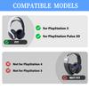 Adhiper Replacement Ear Pads for Sony PlayStation 5 Pulse PS5 3D Headset,PS5 Breathable Mesh Ear Cushions,Securely Memory Foam Headset Earpads(Black view 2