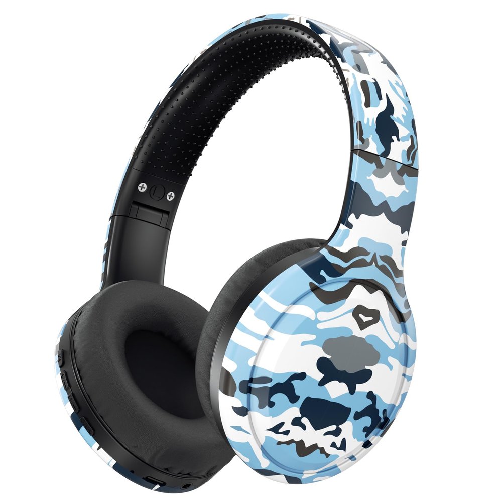 clelize Kids Bluetooth Headphones, Kids Headphones Wireless with Built-in Mic, HD Sound, Over-Ear Foldable Bluetooth 5.3 Headsets for Boys Girls School Travel Airplane iPad Tablet (Blue)