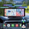 10.26" Portable Carplay Screen for Car, Wireless Car Stereo Works with Apple Carplay Android Auto with Front Dash Cam/1080P Backup Camera/Bluetooth/AUX/USB/FM/AM/GPS Navigation view 3
