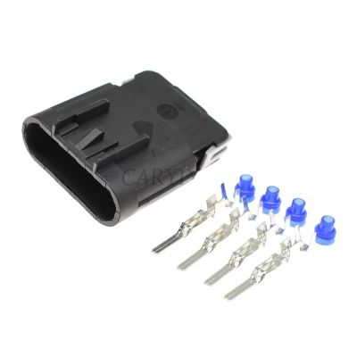 TakenE 1 Set 4 Pin 2.8mm Male Female Waterprof Fuel Electric Gasoline Pump Auto Connector 15326633 15326631 (Color : Male Connector Set)