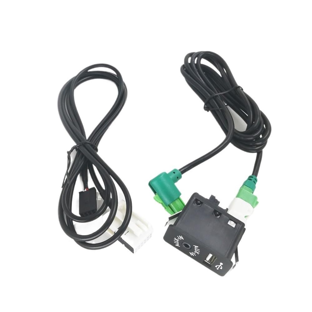 fangyankeji for Aux-in USB Switch Panel Audio USB/AUX Wire for BMW E60 E61 E63 E64 E66 E81 E82 E70 E90 12Pin Port
