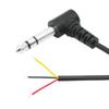 6.35mm Male Jack to Bare Wire Open End Audio Cable 6FT, Right Angle TRS 3 Pole Stereo 1/4" 6.35mm Male Jack Audio Connector Adapter, for Speaker Microphone 6.35mm Male Plug Replacement DIY Repair 2Pcs view 2