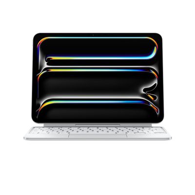 Apple iPad Magic Keyboard Case for iPad Pro 11-inch (M4), Great Typing Experience, Connectivity Through Bluetooth, Smart Connector, USB-C, Built-in Trackpad, Function Row, US English - White