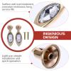 MaikOn Wardrobe knobs, 6 Pcs Gold Trim Home Furniture Glass knobs Crystal Cabinet knobs Diamond Door knobs Crystal Furniture knobs Zinc Alloy Home Cabinet knob knobs Glass Cabinet, Silver view 4