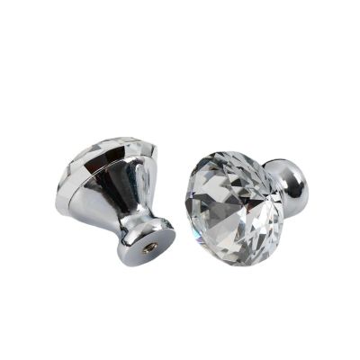 MaikOn Wardrobe knobs, Handles 6 Pack Color Crystal Drawer Single Hole Handle Wardrobe Bathroom Cabinet Knob 30mm Red (Color : White)