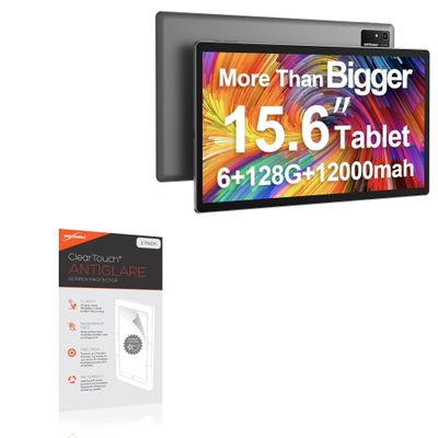 BoxWave Screen Protector Compatible with MESWAO MES-B3 Tablet Android 13 Tablet (15.6 in) - ClearTouch Anti-Glare (2-Pack), Anti-Fingerprint Matte Film Skin