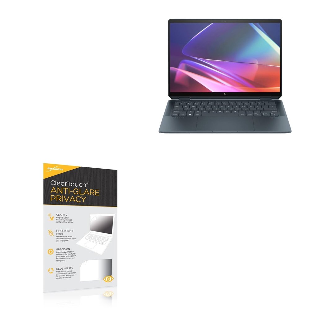 BoxWave Screen Protector Compatible with HP Spectre x360 (14-eu0097nr) - ClearTouch Anti-Glare Privacy (2-Pack), Privacy Screen Protector Flexible Film Anti-Glare