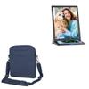 BoxWave Case Compatible with PWR4GTR WiFi Digital Picture Frame 10 in - Encompass Urban Bag, Over Shoulder Messenger Straps Handle Bag Pockets - Navy view 1