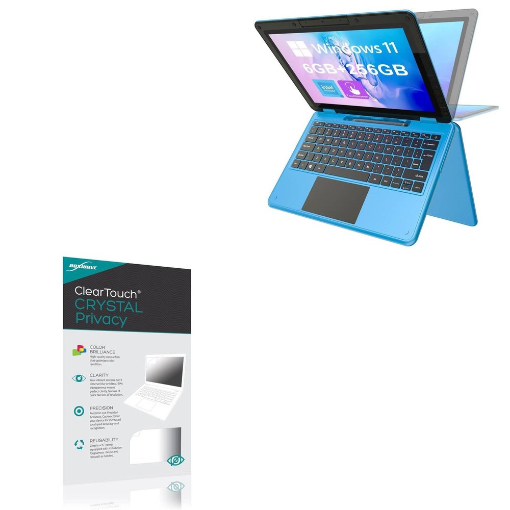 BoxWave Screen Protector Compatible with AWOW VT11 Touchscreen Laptop (11.6 in) - ClearTouch Crystal Privacy (2-Pack), Privacy Screen Protector Flexible Film Clear