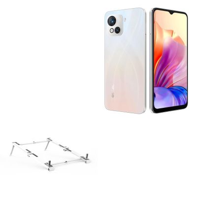 BoxWave Stand and Mount Compatible with Oscal C80 - Pocket Aluminum Stand 3-in-1, Portable Multi Angle Viewing Riser - Metallic Silver