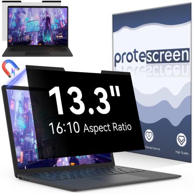 Magnetic 13.3 Inch Laptop Privacy Screen for 16:10 Computer Monitor, Removable Anti Glare Blue Light Filter Protector, 13 In Privacy Shield Compatible with Lenovo Hp Dell Acer Asus Thinkpad Envy Xps