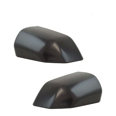 AUTOVIP Mirror Cap Smooth Black Paint to Match Pair Set of 2 Fits Truck (Plastic)