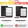 JANENFNA Clear Case for 6" All New Kindle 10th Generation 2019 Release Soft TPU Cover with Foldable Kickstand, Shockproof Rugged Case for Kindle 10th Gen 2019, Fire Soccer view 2