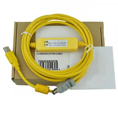 USB-ASD-CNUS0A08 for ASDA-B2/AB E3 B3 Servo Drive Programming Data Download Cable for XP WIN7/ 8/10/11 Economy Model Yellow 3 Meters