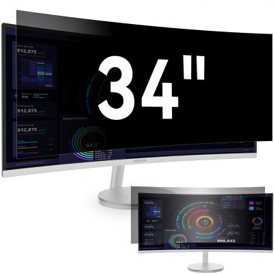 [2024 New] 34 Inch Computer Privacy Screen Filter for 21:9 Widescreen Monitor, Removable Eye Protection Anti Glare Blue Light Filter Privacy Shield, Anti Spy Screen Protector Film 34 in