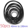 LinaLife 50 pack 40mm to 190mm Recorder Rubber Belts, Cassette Recorder Repair Maintenance Mix Cassette Rubber Square Belt repair rebuild common square belt, fit almost cassette tape machine, Black view 3